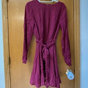 Pink Lily Maroon Dress